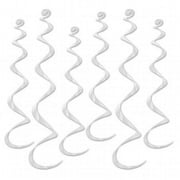 White School Colors Twirly Whirlies Hangers Party Decoration 6 Pack
