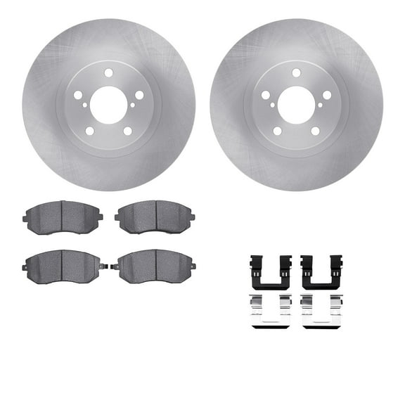 Dynamic Friction Company Front Brake Rotors with 5000 Advanced Brake Pads includes Hardware 6512-13086