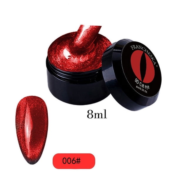 Xihbxyly Venta de liquidación Esmalte de uñas en gel 9D en imán, gel brillante para ojos, gel LED para decoración de uñas, 8 ml