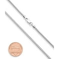 thumbnail image 4 of Miabella Italian Solid 925 Sterling Silver 2mm Franco Square Box Link Chain Necklace for Men Women Made in Italy (Length 30 Inches), 4 of 7