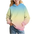 thumbnail image 3 of MKOSPLRT Oversized Hoodies for Kids Girls Boys 3-14Y Ear Hooded Gradient Sweatshirts Long Sleeve Casual Loose Pullover with Pocket, 3 of 7