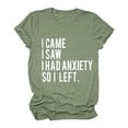 thumbnail image 1 of B91xZ T-Shirts à Manches Courtes pour Femmes Col en V Basique Confortable Tunique, Vert L, 1 of 5