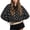 Black, variant on Hontri Womens Polka Dot Zip up Cropped Jackets Lightweight, Lapel Collar, Casual Trendy, Fall Spring Outfits, Streetwear Black L