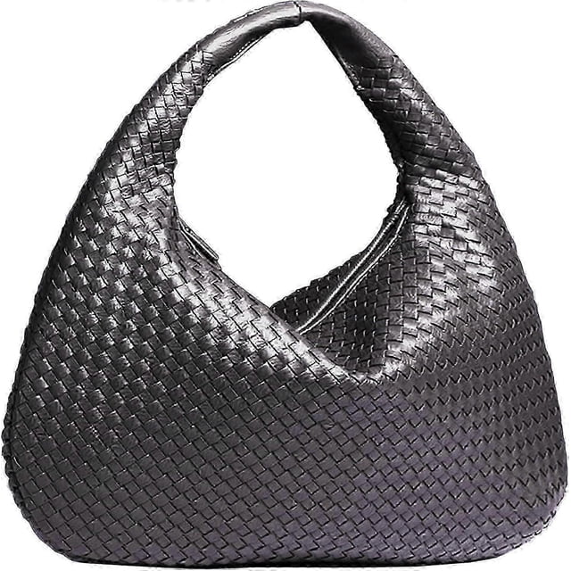 Woven Leather Hobo Bag for Women, Top-handle Shoulder Tote Bag Large Capacity Woven Handbag Underarm Bag Shopper Travel Bags