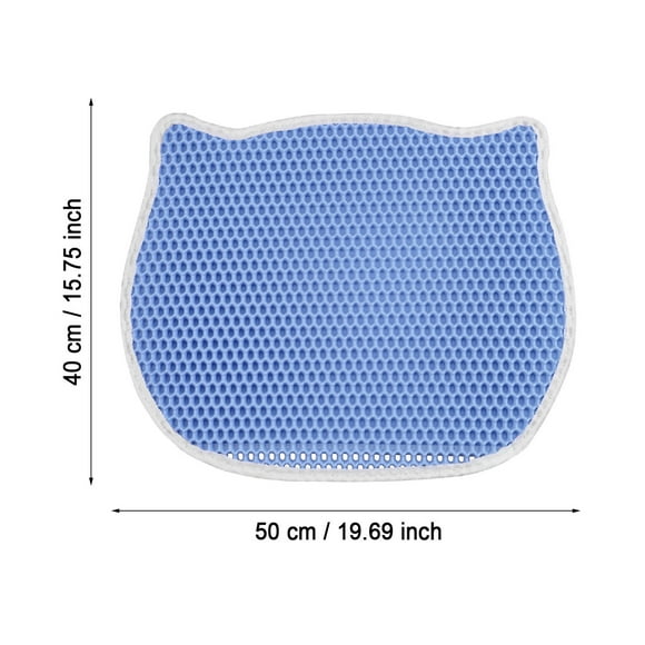 Cat Mat Cat Litter Mat Litter Mat Kitty Litter Box Mat Mess Litter Mat Honeycomb Double Layer 19.69inch×15.75inch