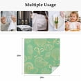 thumbnail image 5 of Ocean Conch Shell Cloth Napkins, Coastal Seahorse Coral Bows Vintage Green Washable and Reusable Dinner Napkins Set of 8, Table Napkin for Kitchen Party Birthday Wedding Hotel Housewarming 20"x20", 5 of 9