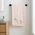 thumbnail image 2 of Unique Bargains Cotton Jacquard Hand Towels with Floral Embroidery Orange 1pc 27" x 13", 2 of 8