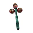 thumbnail image 3 of TISHITA Maraca Professional Triple Head Wood with Clear Sound Hand Percussion Rattle Green, 3 of 8