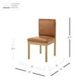 thumbnail image 2 of New Pacific Direct Melvin PU Dining Side Chair in Borneo Brown  (Set of 2), 2 of 13