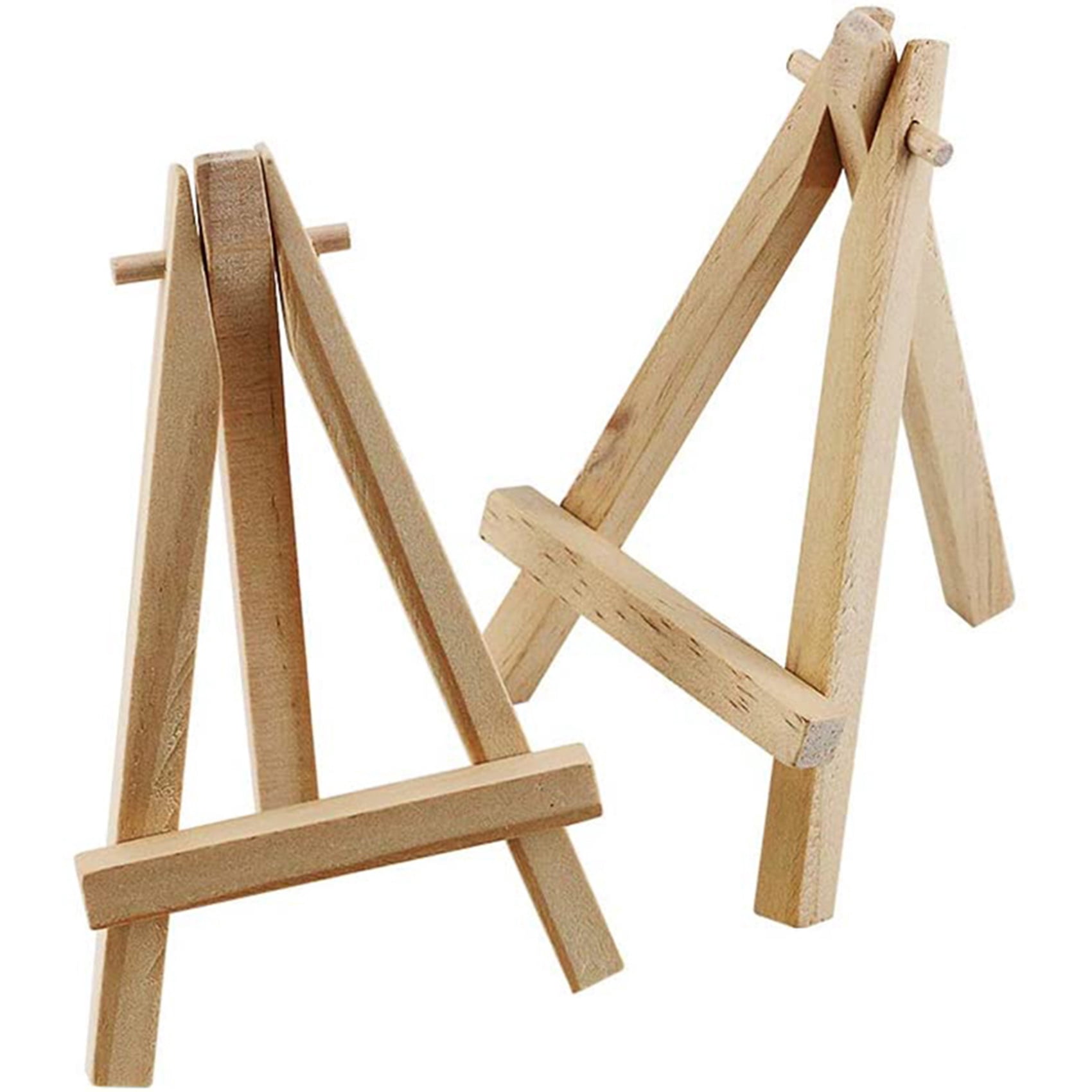 72Pcs 12.7cm Mini Wooden Display Stands, Easels, Table Top Stands, Suitable for Children's Handicrafts, Business Cards