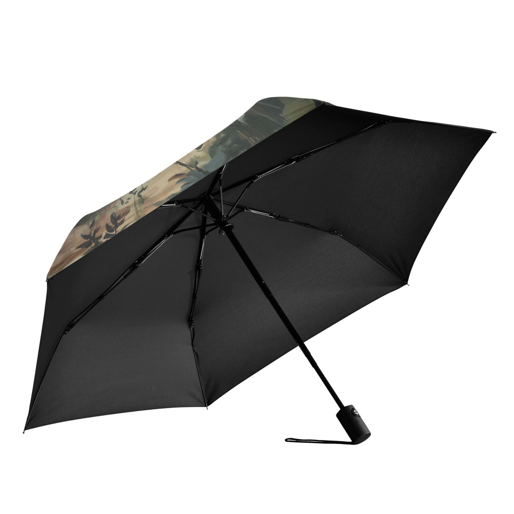 FORMRS Travel Umbrella Folding Auto Open Close Windproof Rain UV Protection, Ghosts Playing in A Garden