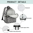 thumbnail image 4 of Gray Daisy Flower Pattern Backpack for School,Cute School Bag,Schoolbag with Adjustable Shoulder Straps & Padded Back,15.25"x11.5"x5.25", 4 of 5