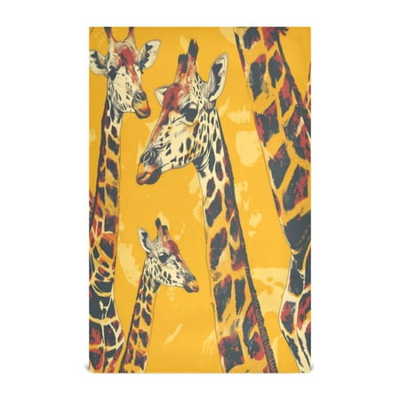 

Kitchen Towel 28x18 Inches x4，Plate Towel Decorative Towel Napkin Tea Towel Tea Towels For Kitchen Dish Cloths & Dish Towels Yellow Giraffe
