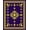 Purple, Pattern 4, variant on ODIKA 4'x6' Machine Washable Non-Slip Area Rug, Vintage Medallion Floor with Ornate Central Motif Design High Traffic Rug, Brown, 672022