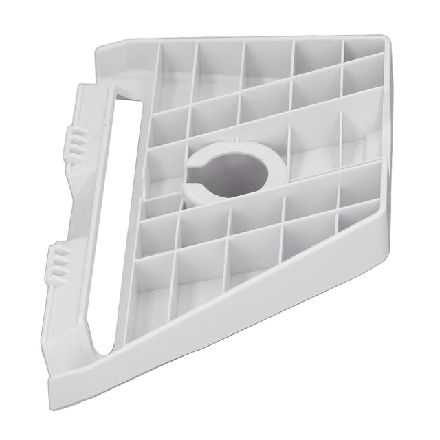 Kit de Montage d'Antenne Gen 3 avec Rotation à 360° - Adaptateur de Tuyau en Acier Inoxydable et ABS pour Tiges de 39mm de Diamètre Max, Support d'Installation de Toit Blanc Résistant aux Intempéries avec Fixation à 2 Vis et Coussin Antichoc, 500lb