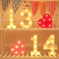 thumbnail image 2 of Labymos LEDs Numbers Light Standing Sign with Bulbs Night Lamp Warm White Constant Bright Light, 2 of 8