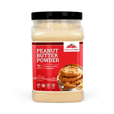 Hoosier Hill Farm Peanut Butter Powder, 2 lb, Vegan, 8g of Protein per Serving