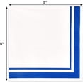 thumbnail image 5 of Gift Boutique Cocktail Napkins, 120 Count, 3-Ply Disposable Paper Napkins, Blue Trim Stripe White Beverage Napkins, Party Wedding Dessert Table Supplies, 5 of 7
