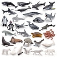 thumbnail image 3 of LNGOOR Simulation Marine Life Model White Whale Penguin Blue Whale Sea Lion Sea Cow Assorted Mini Animal Desktop Decoration Toys, 3 of 5