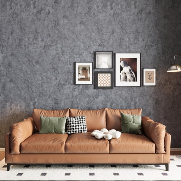 Papel pintado 3yecao, 16 × 591 cm, hormigón gris azulado extra grueso