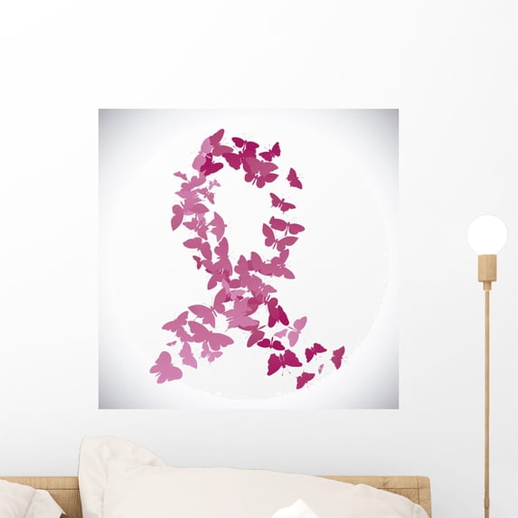 Breast Cancer Design Wall Mural by Wallmonkeys Peel and Stick Graphic (18 in H x 18 in W) WM274171