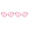 thumbnail image 4 of Minnieouse Gafas de sol de corazón para mujer, gafas de sol de ojo de gato, gafas Retro de amor en forma de corazón, gafas de sol de compras rosado 2Conjunto, 4 of 6