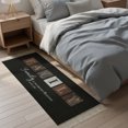 thumbnail image 4 of Hallway Runner Rug 2'x 6', Black Reversible Washable Rug with Tassels, Farmhouse Country Vintage Wooden Grain Plaid Decorative Modern Soft Carpet Mat for Living Room, Kitchen, Dining Room, 4 of 9