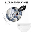 thumbnail image 5 of Swan 2pcs PU Leather Round Bag Tags with Privacy Cover and Name ID Tag - Suitcase Tags for Travel Luggage, Handbags, Backpacks, School Bags, 5 of 6