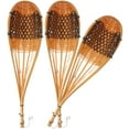 thumbnail image 4 of NIYANGLE 3Pcs Woven Hanging Light Brown Bamboo for Garden and Patio 10X36CM, 4 of 8