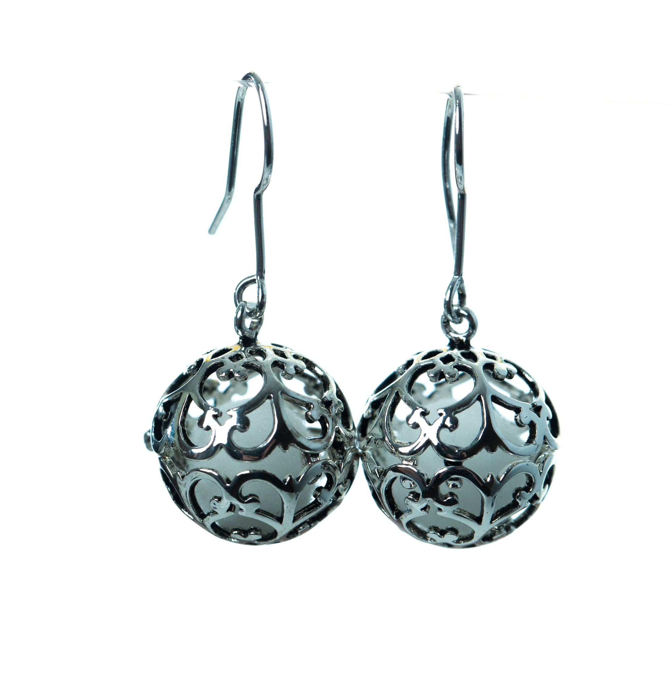 Essential Oil Diffuser Aromatherapy Earrings Silver Small Round Locket