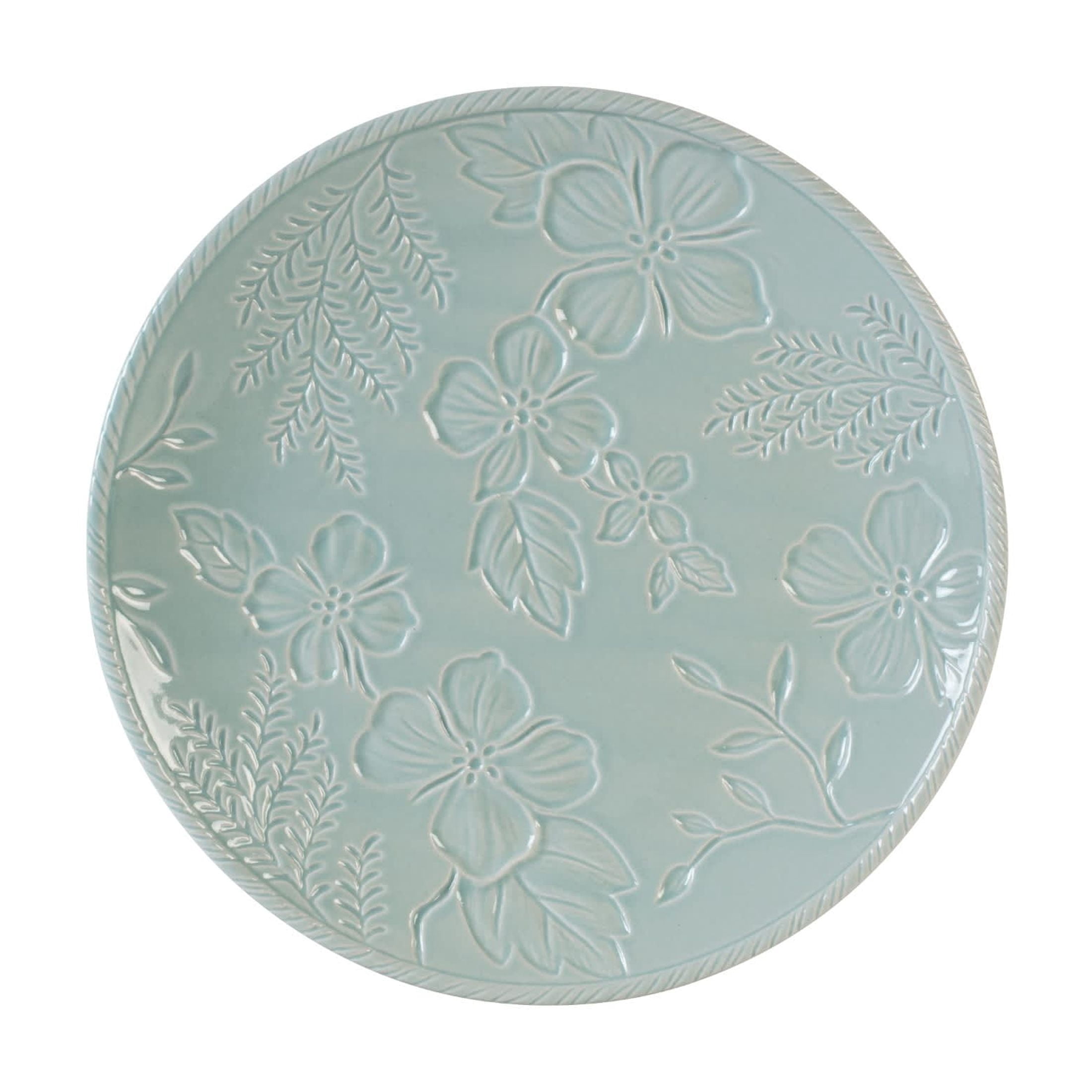 Fitz and Floyd English Garden Mint 9" Round Stoneware Salad Plates (4 Count)