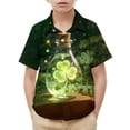 thumbnail image 4 of hengsof Boys Girls Button Down Jackets Fashionable Short Sleeve Lapel Pocket Button Down Cardigan Jackets Children's Light Soft Shirt Jackets School Uniform Shirts, 4 of 4