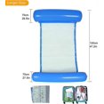 thumbnail image 3 of 2Pcs Blue Floating Hammock Inflatable Pool, Swimming Hammock Float Floating Seat Raft Hammock Bed Lounger Mat with Air Pump for Beach, Party, Vacation, 3 of 5