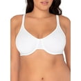 thumbnail image 2 of Fruit of the Loom Women's Cotton Stretch Extreme Comfort Bra, Black/White/Grey Heather, 36D, 2 of 7