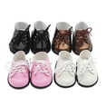 thumbnail image 3 of fastboy Cadeaux Faits à la Main Poupée Chaussures à Bout Rond en Peluche Cuir PU Accessoires de Poupée Jouet Chaussures de Poupée Brun, 3 of 6