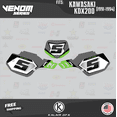 thumbnail image 2 of Kalair GFX Graphics Kit for Kawasaki KDX200 (1991-1994) Venom Series, 2 of 5