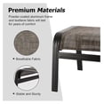 thumbnail image 5 of Patio Footstools Outdoor Foot Rest Aluminum Ottomans Samll Seat Wicker Furniture Patio Ottoman 2 Pieces Brown, 5 of 7
