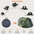 thumbnail image 6 of Pop up Camping Tent for 4-5 Person Tent Waterproof Instant Easy Setup Family Tent for Camping Hiking Climbing Traveling Khaki, 6 of 11