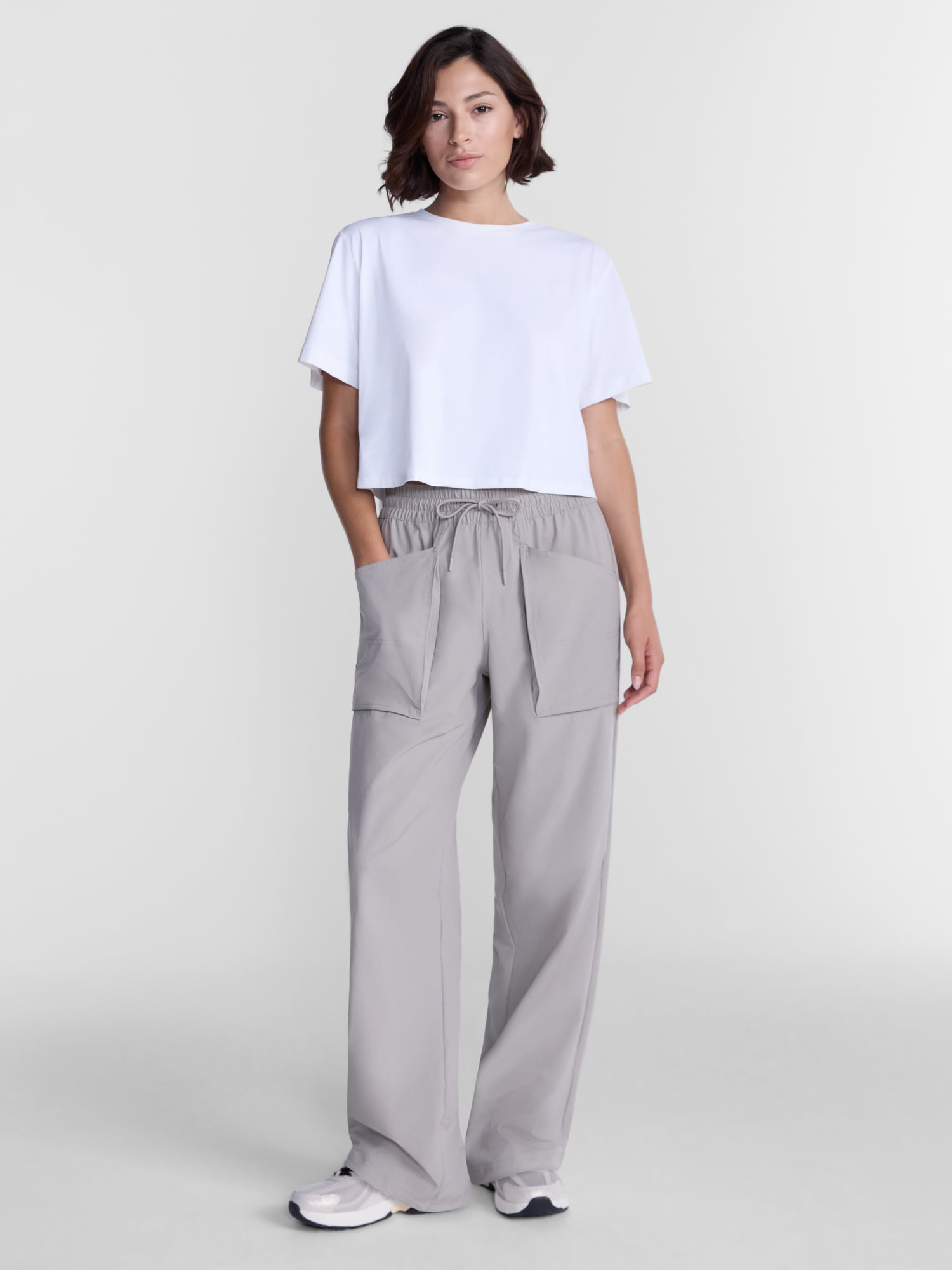 Avia Women's Exposed Pocket Ripstop Utility Pants, 30" Inseam, Sizes XS-XXXL