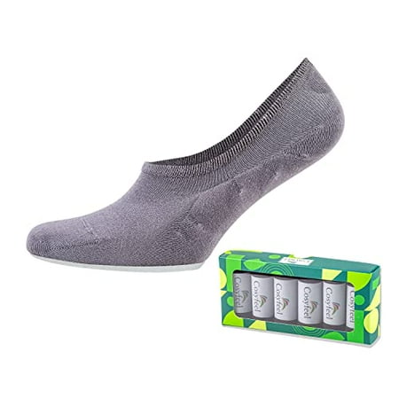 

Cosyfeel Mens or Women Unisex No Show Socks Non Slip Bamboo Low Cut Casual Socks (Pairs of 6) (Dark Grey Small)