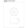 thumbnail image 2 of Kingston Brass PFLBELL1120 1-1/2" Bell Flange, Matte Black, 2 of 2
