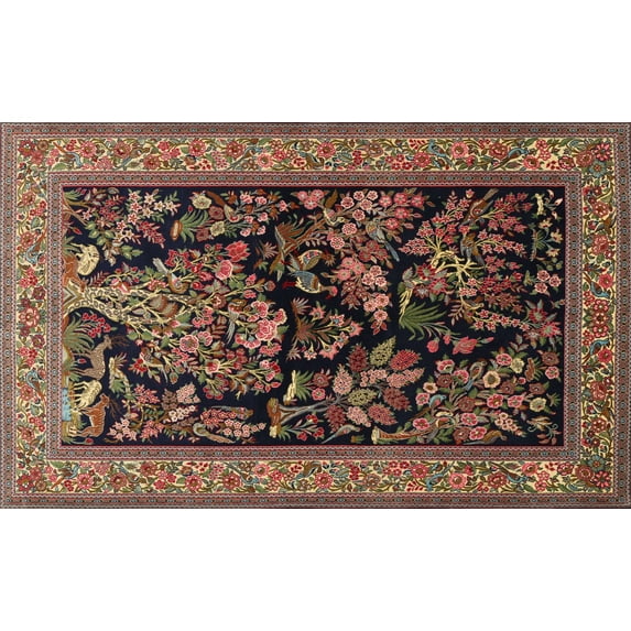 Ahgly Company Machine Washable Indoor Rectangle Traditional Dark Almond Brown Area Rugs, 2' x 5'