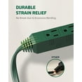 thumbnail image 7 of DEWENWILS 3 FT Green Indoor Extension Cord for Christmas 16 AWG 3 Prong Flat Plug Power Strip 2 Pack, 7 of 7