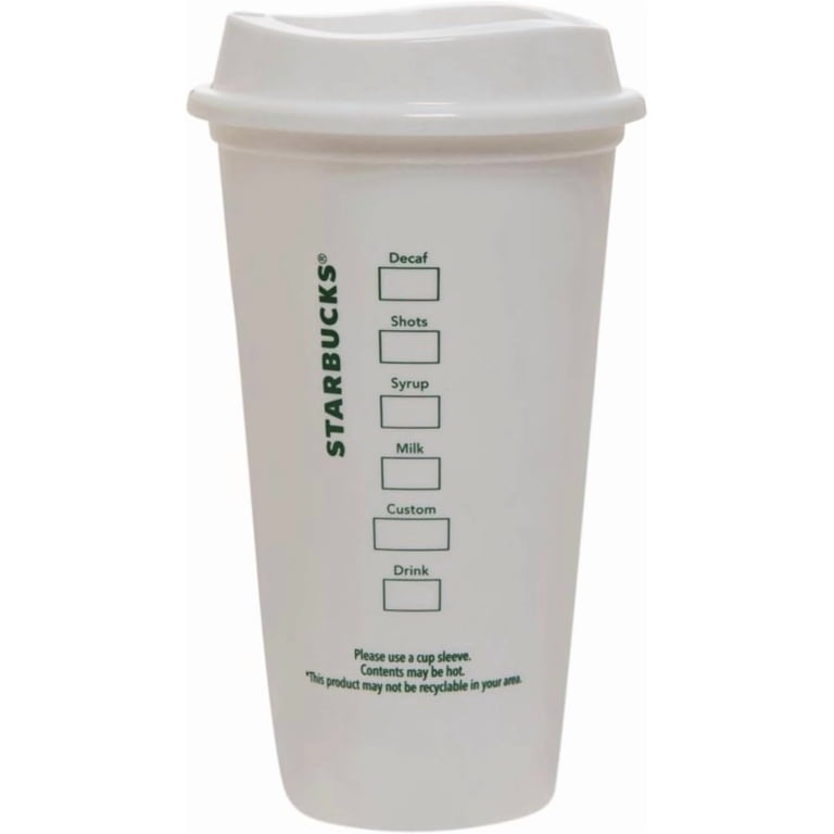 Starbucks Plastic Reusable Cup, 16 Ounce, White, 2-pack - Walmart.com