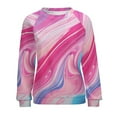 thumbnail image 7 of Sweatshirt For Womens Crewneck Colorful Marble Pattern Hoodies Teen Girls Cute, 7 of 7