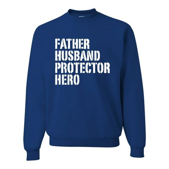 Wild Bobby,Father Husband Protector Hero Best Dad Husband Gift, Father's Day, Unisex Crewneck Graphic Sweatshirt, Royal, X-Large