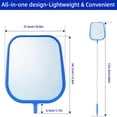 thumbnail image 3 of Pool Skimmer - Pool Skimmer Net with 5 Section Adjustable Telescopic Aluminum Pole, 23''- 60'', Pool Net Skimmer Rake with Ultra Fine Mesh , Pool Leaf Skimmer for Swimming Pools, Spas, Hot Tubs, 3 of 8
