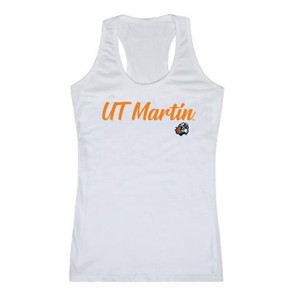 W Republic 557-241-WHT-01 Women Ut Martin Skyhawks Script Tank T-Shirt&#44; White - Small