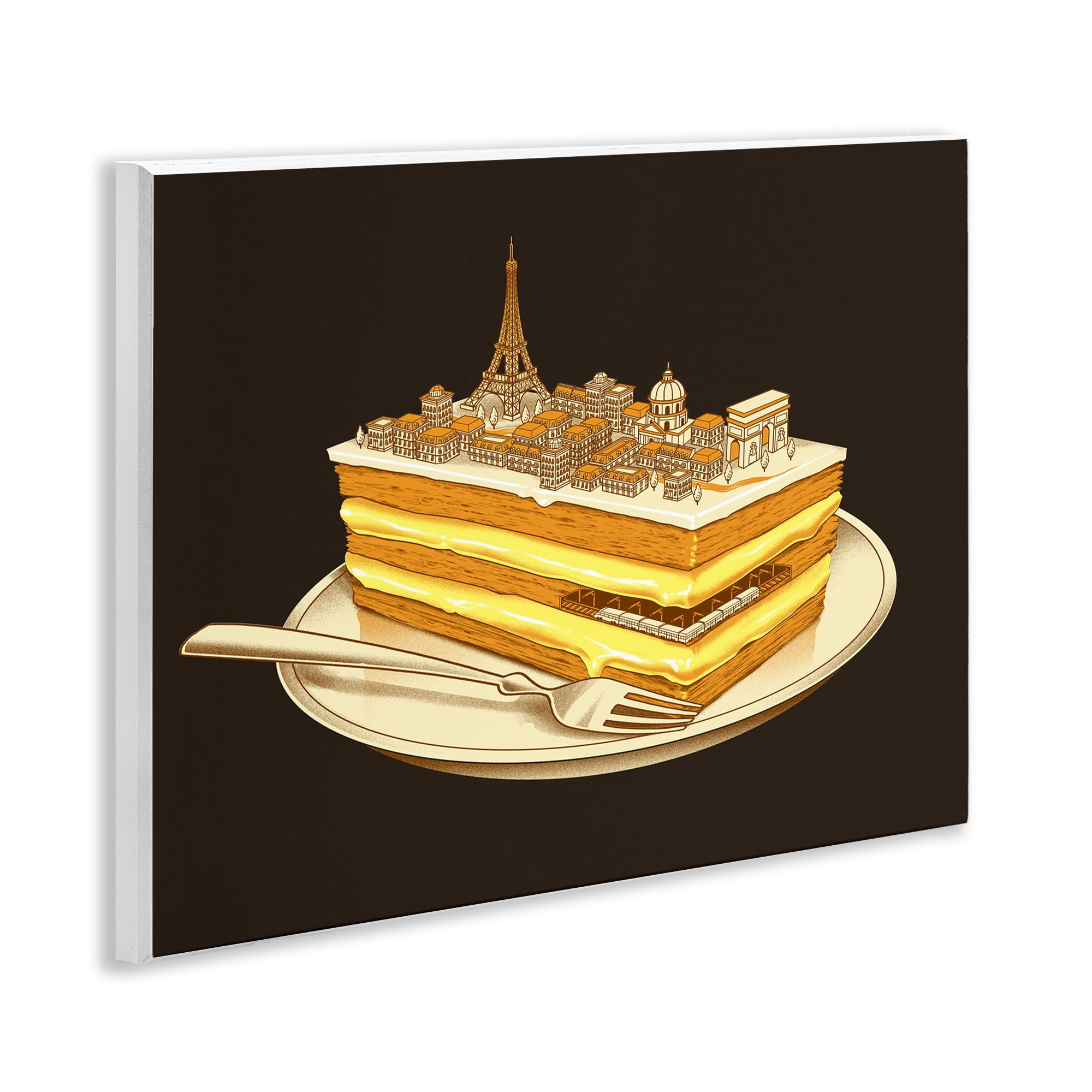 Stupell Industries Hungry For Travels Paris Wall Plaque Art, design by Tobe Fonseca