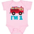 thumbnail image 3 of Inktastic 1st Birthday Fire Truck Boys or Girls Baby Bodysuit, 3 of 5